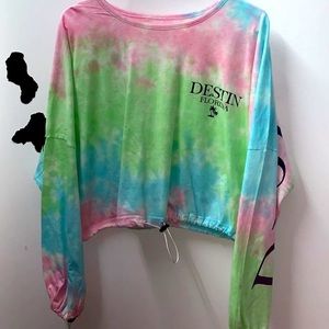 Tie-Dye Florida Cropped Top